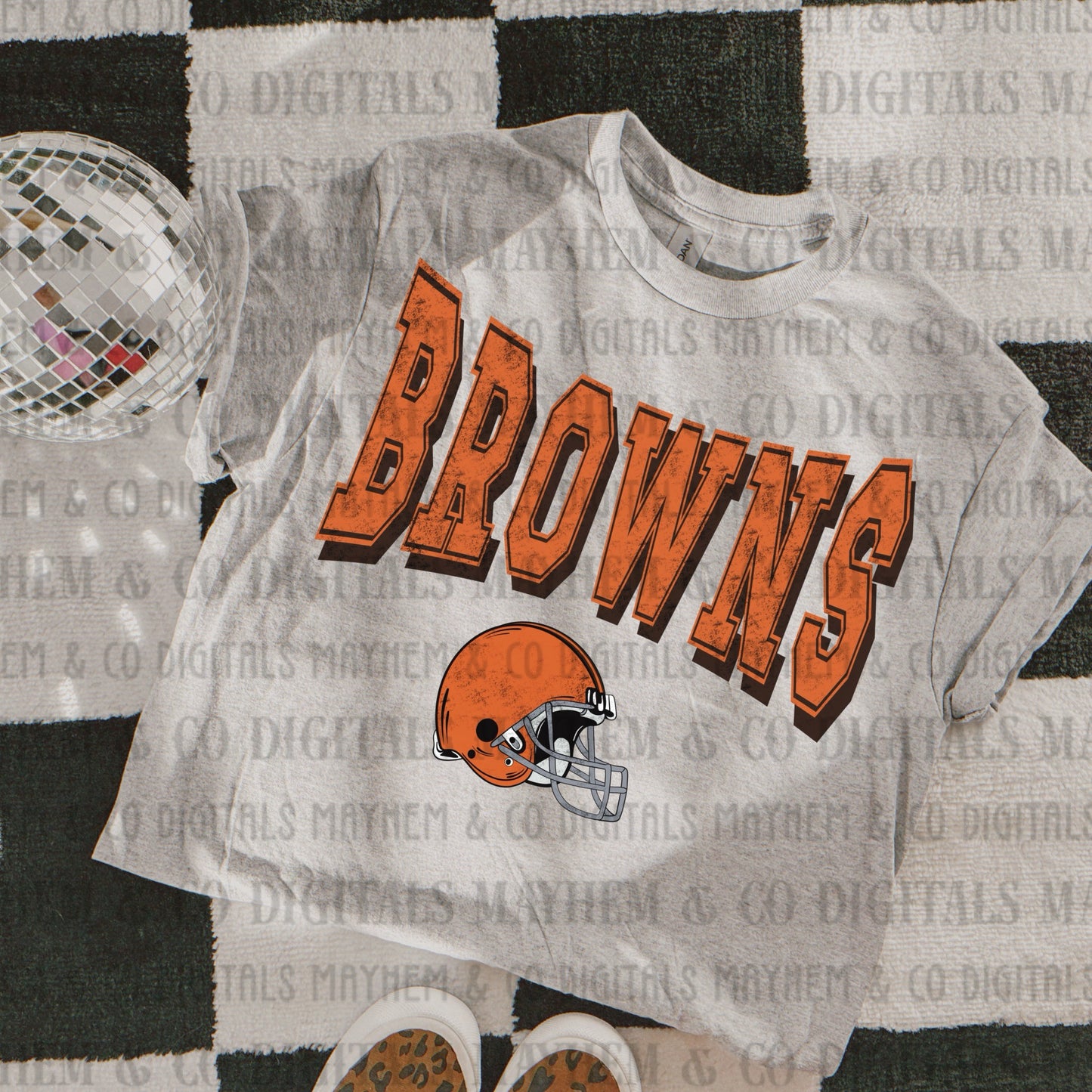 Distressed Varsity Vintage Football -Digital- 32 teams