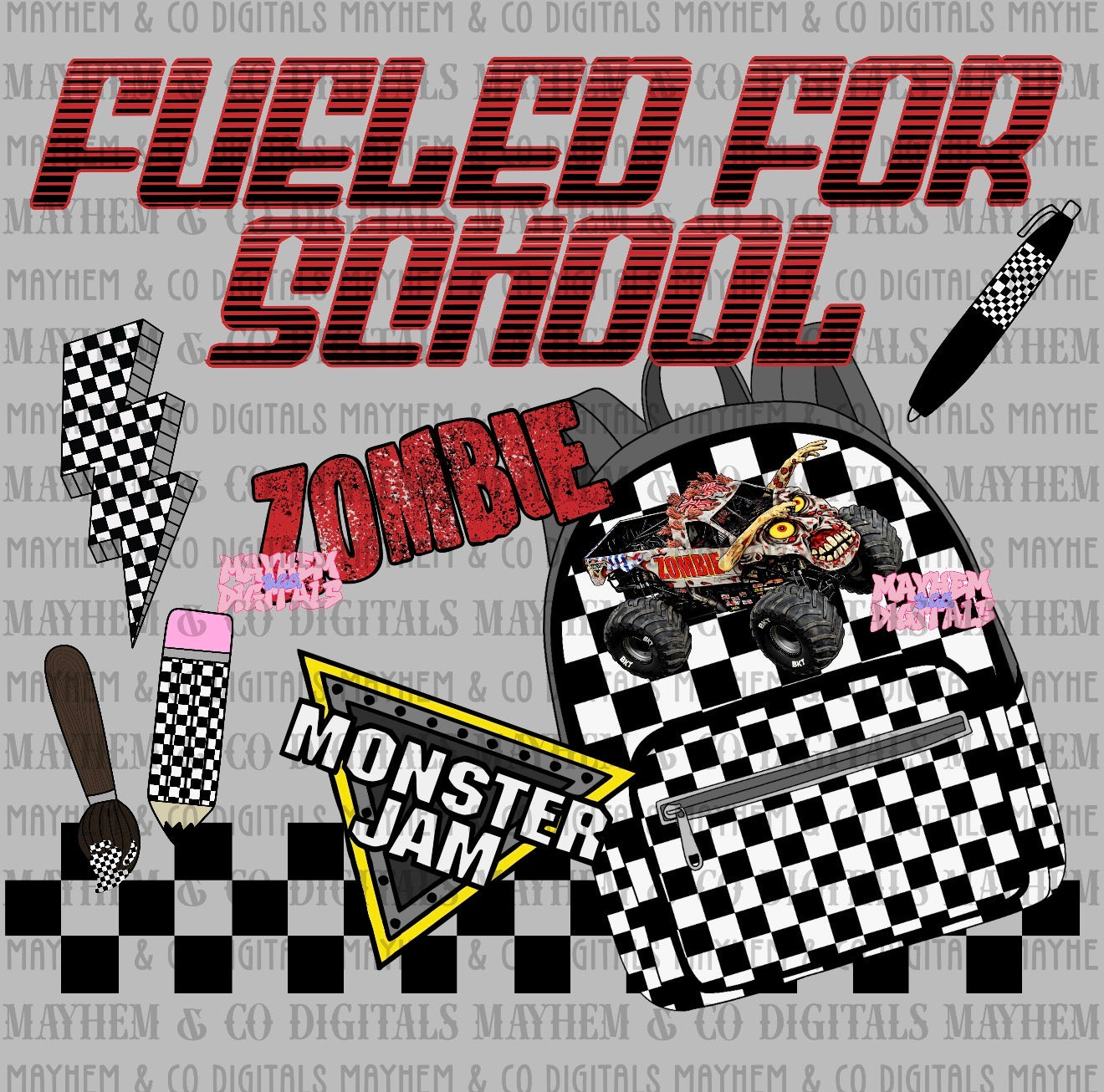 MJ Fueled for School Bundle - 25 PNGs