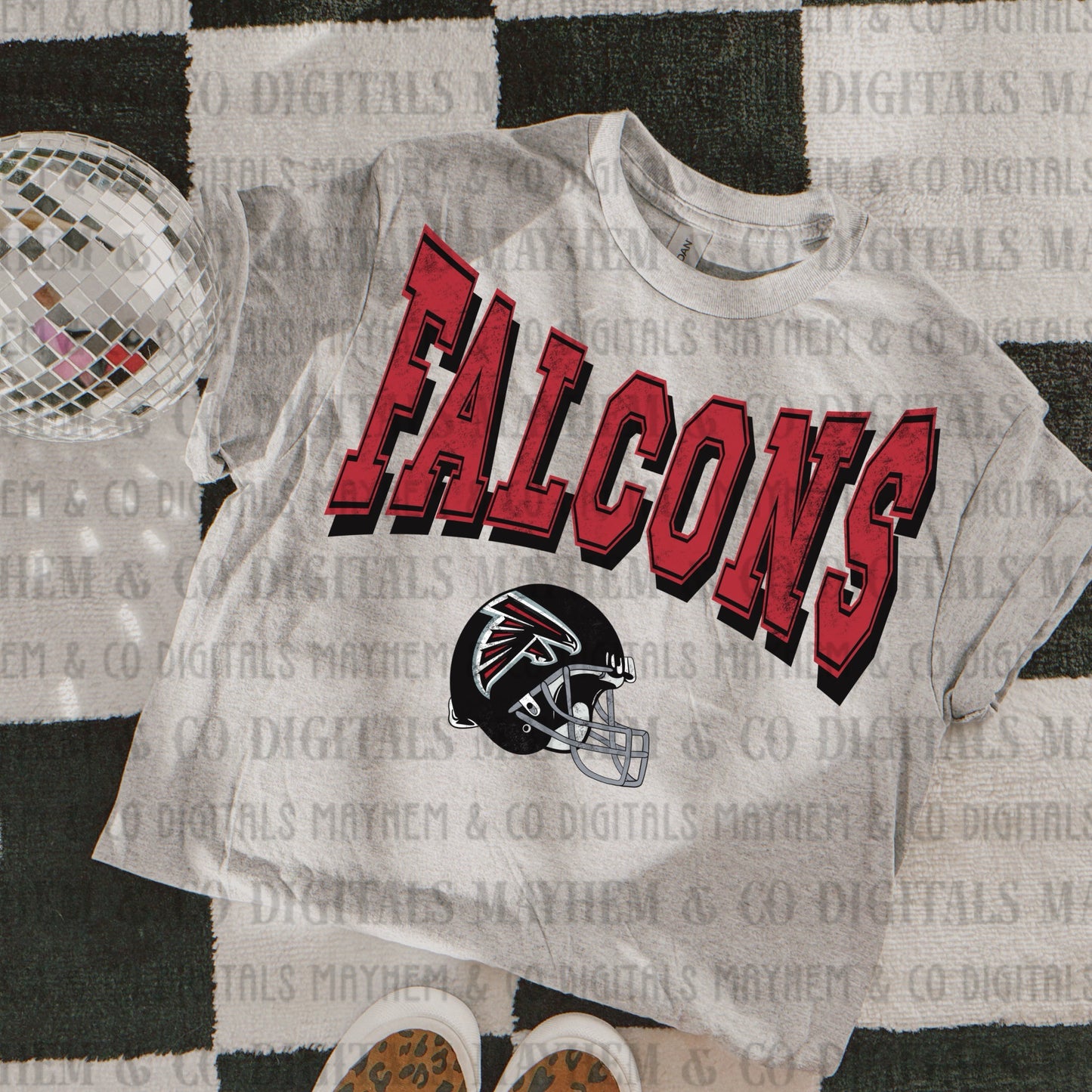 Distressed Varsity Vintage Football -Digital- 32 teams