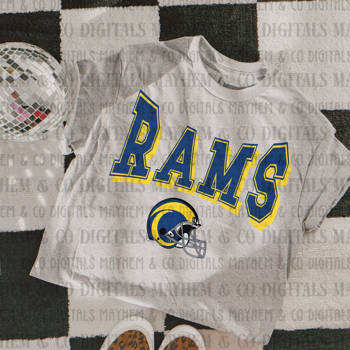 Distressed Varsity Vintage Football -Digital- 32 teams