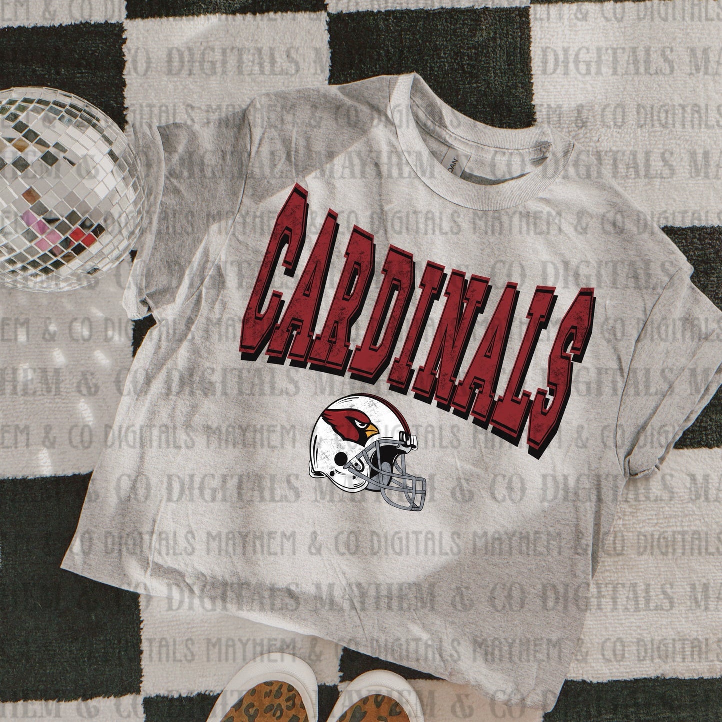 Distressed Varsity Vintage Football -Digital- 32 teams