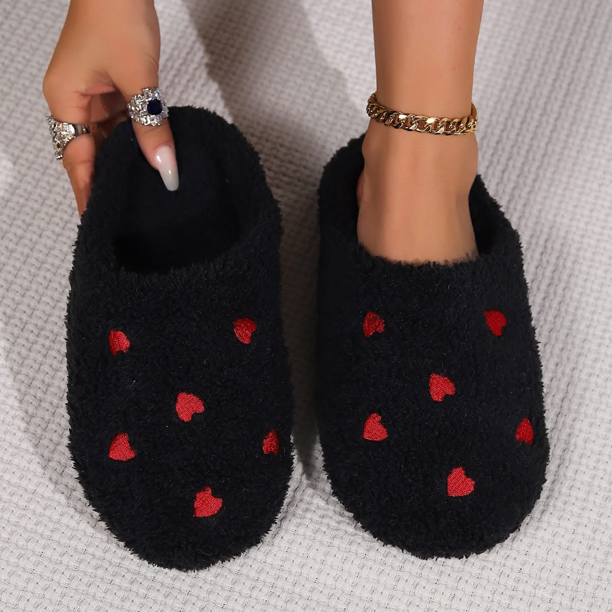 Heart slippers