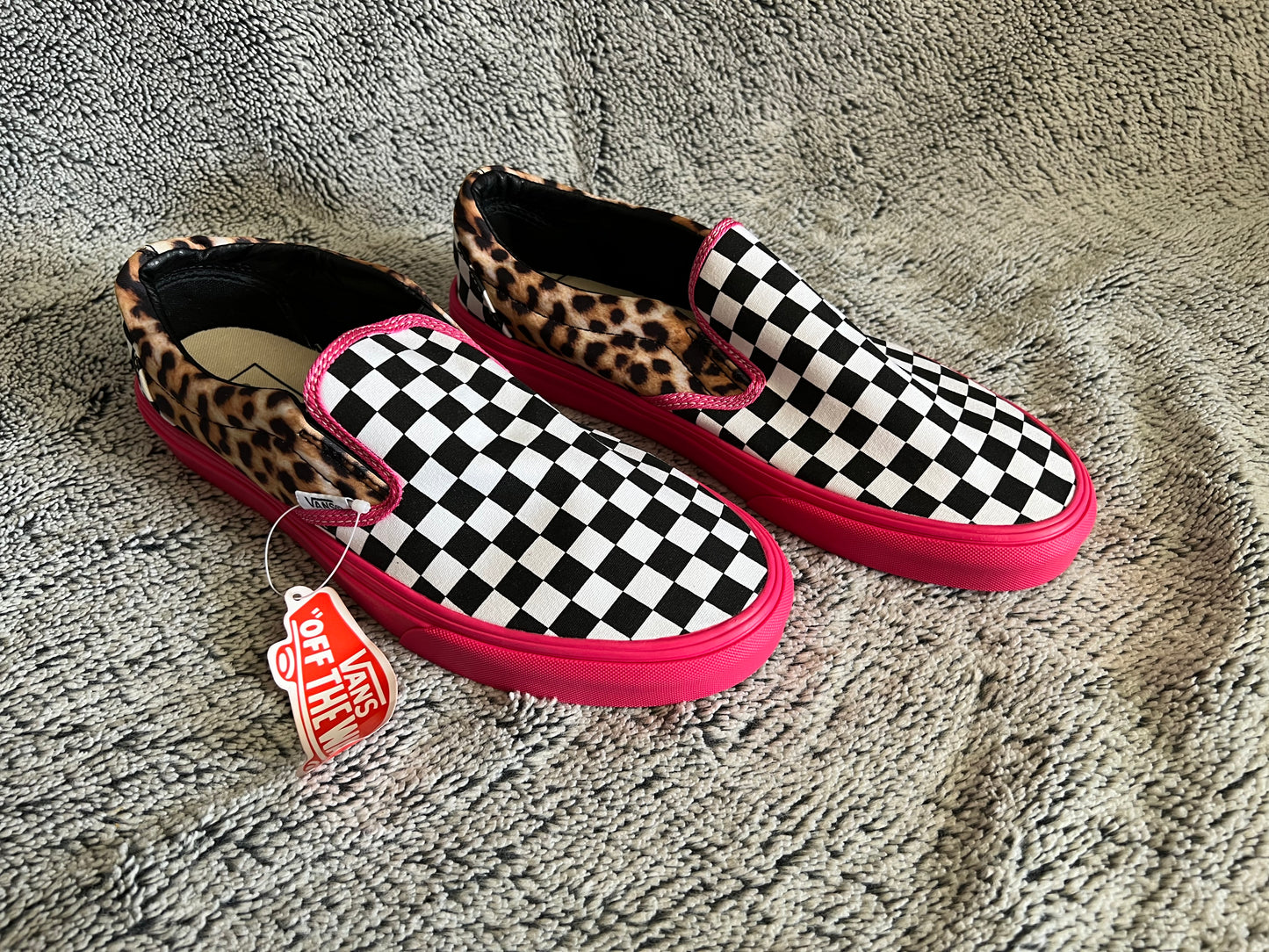 Leopard/Checkered Pink Skater Girl