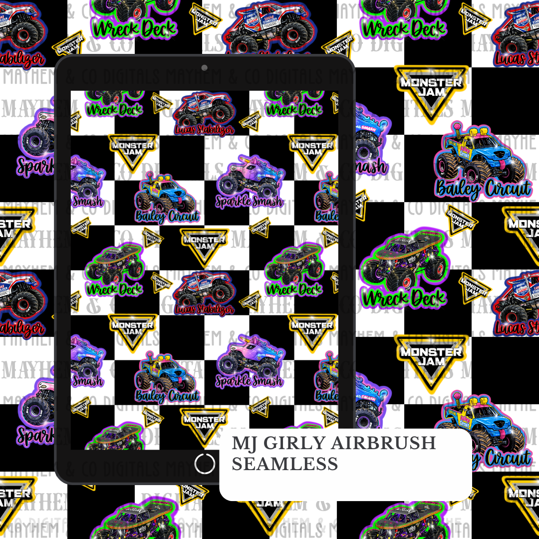 MJ Airbrush Solo Bundle- 34 PNG’S 3 Seamless