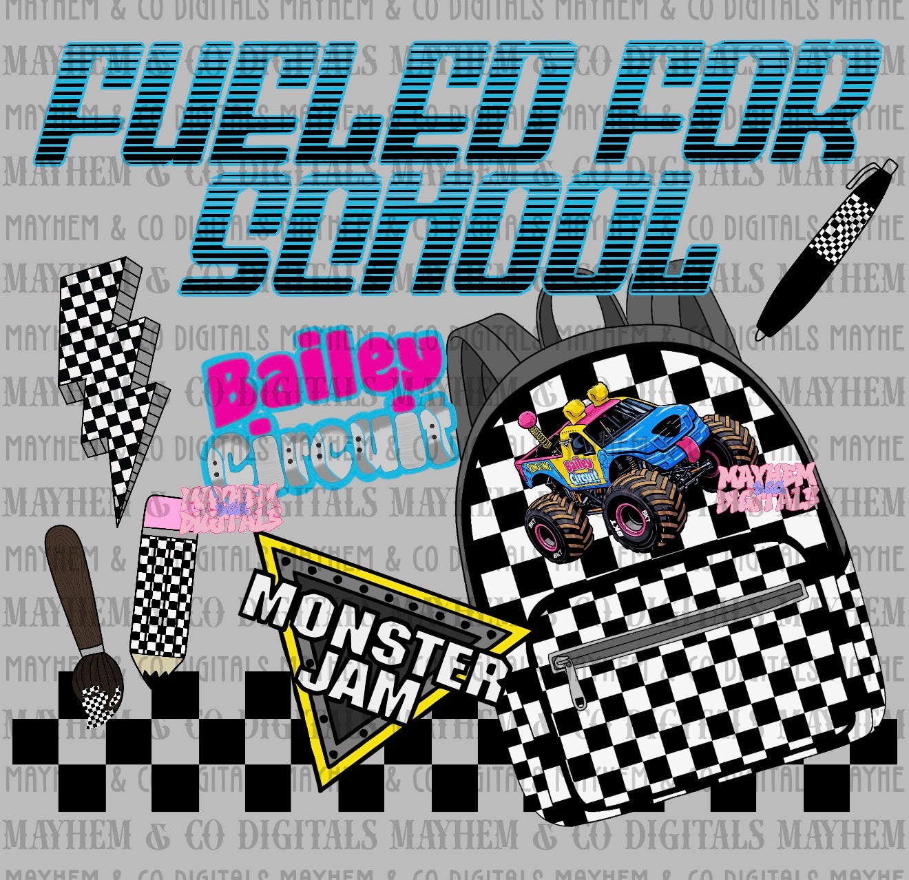 MJ Fueled for School Bundle - 25 PNGs