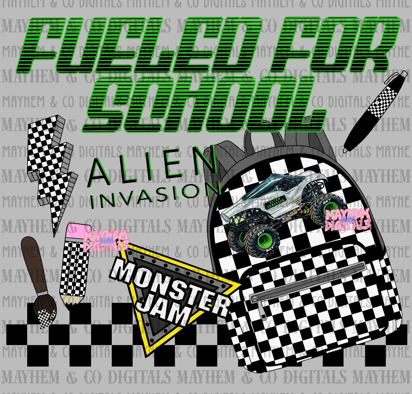 MJ Fueled for School Bundle - 25 PNGs