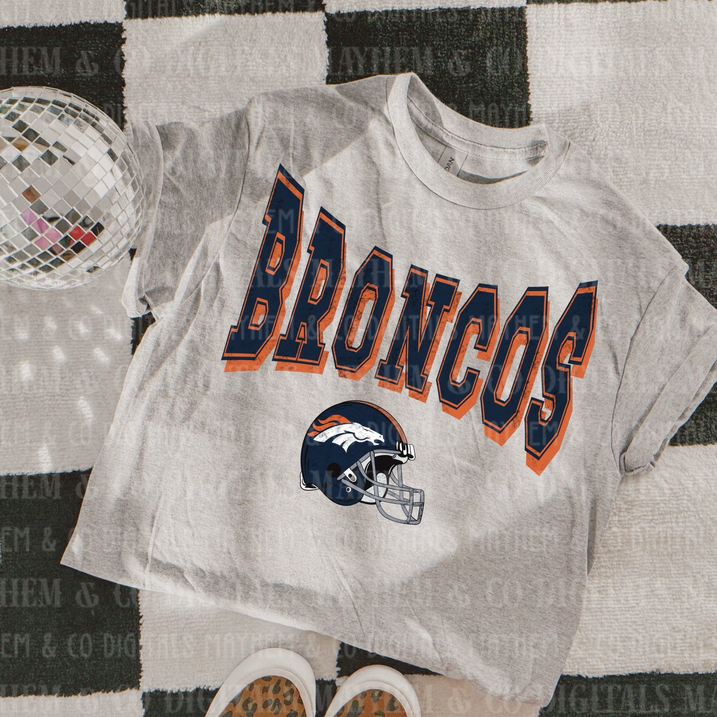 Distressed Varsity Vintage Football -Digital- 32 teams