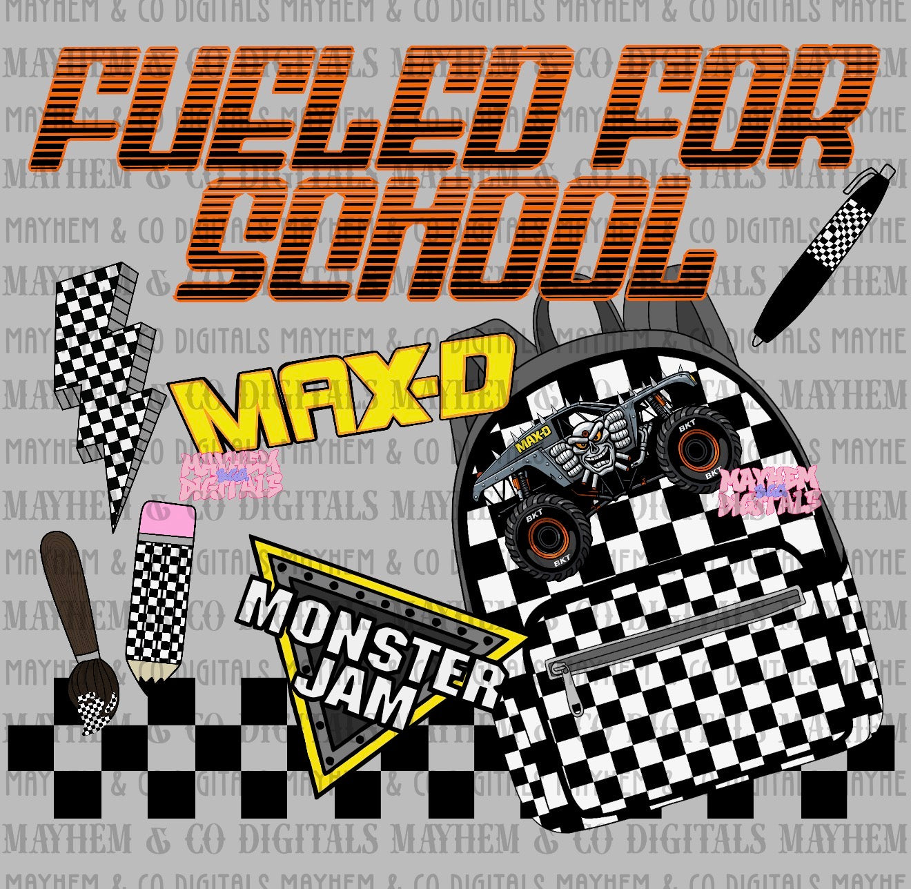 MJ Fueled for School Bundle - 25 PNGs