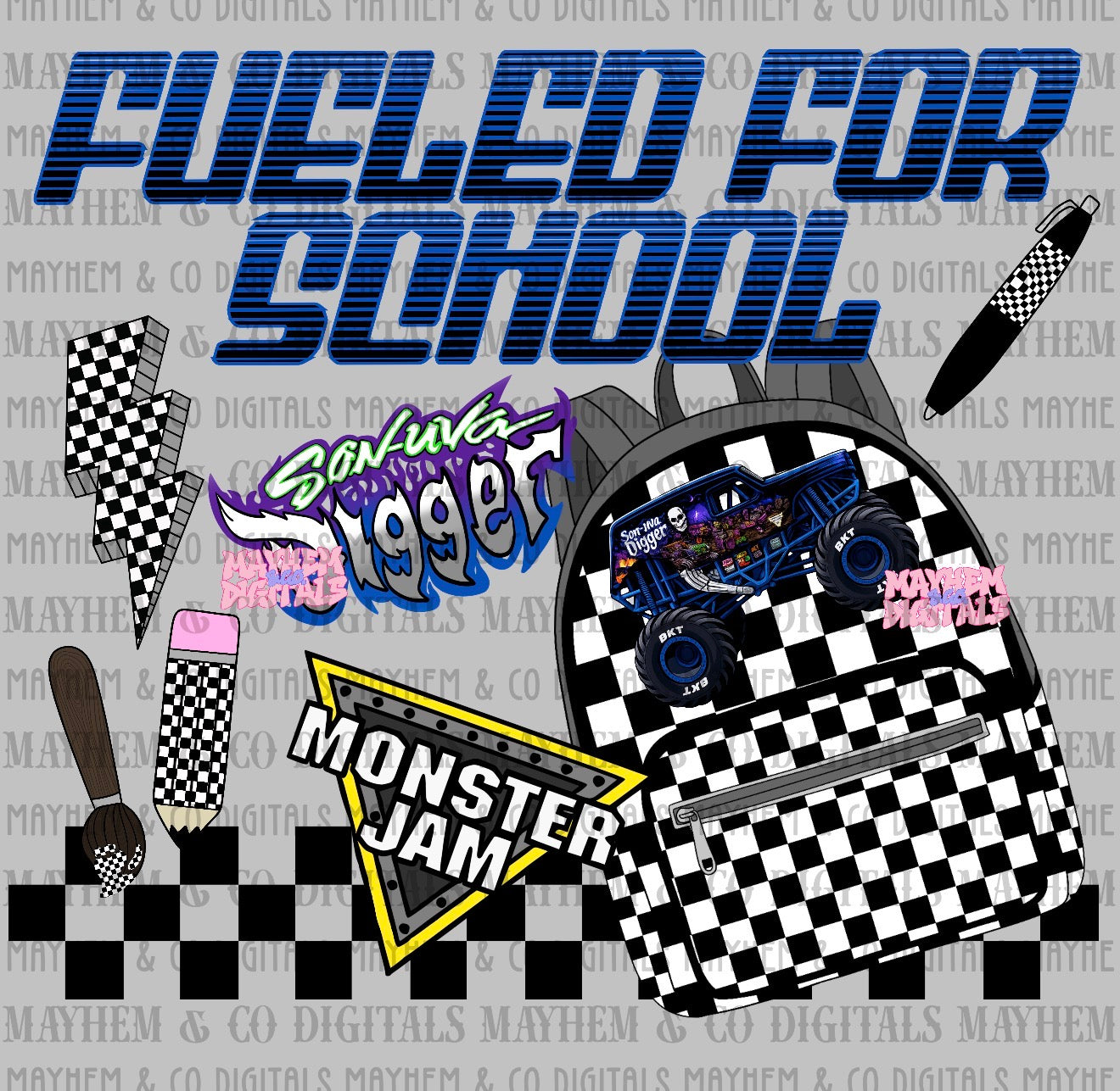 MJ Fueled for School Bundle - 25 PNGs