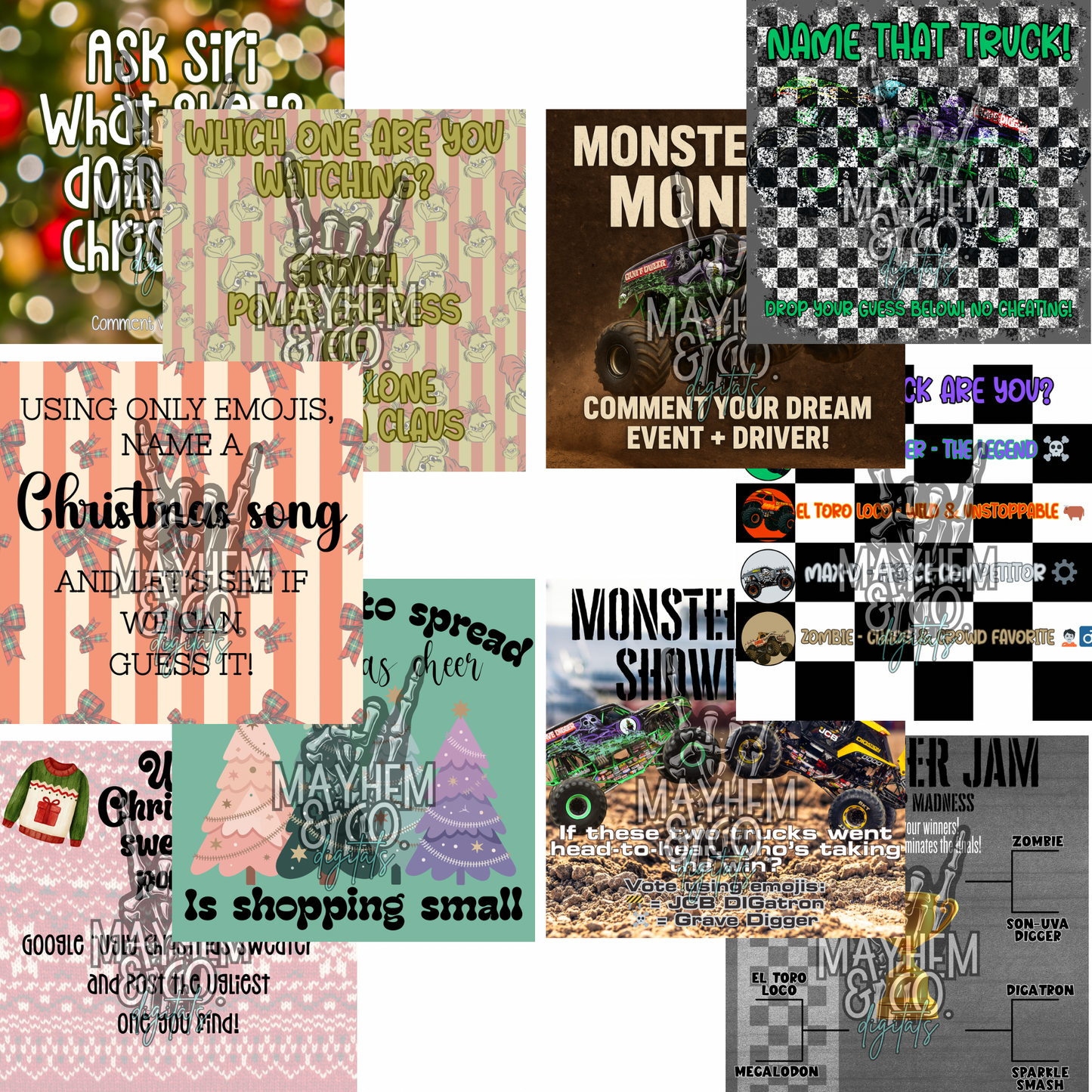 MJ Ugly Christmas designs -Digital Bundle