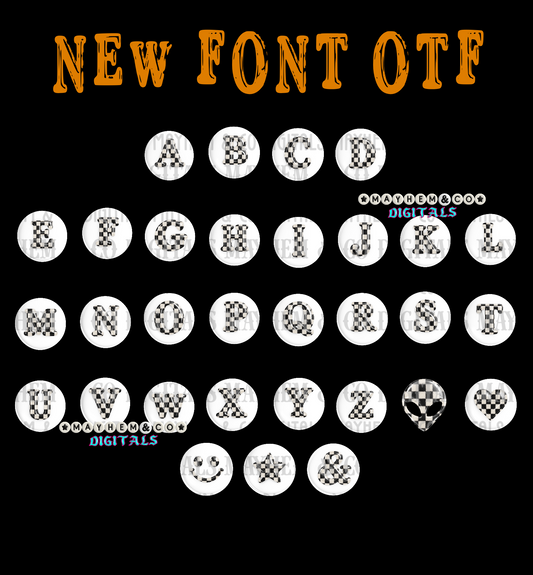 Fuzzy checkered Friendship -OTF (Typeable font)