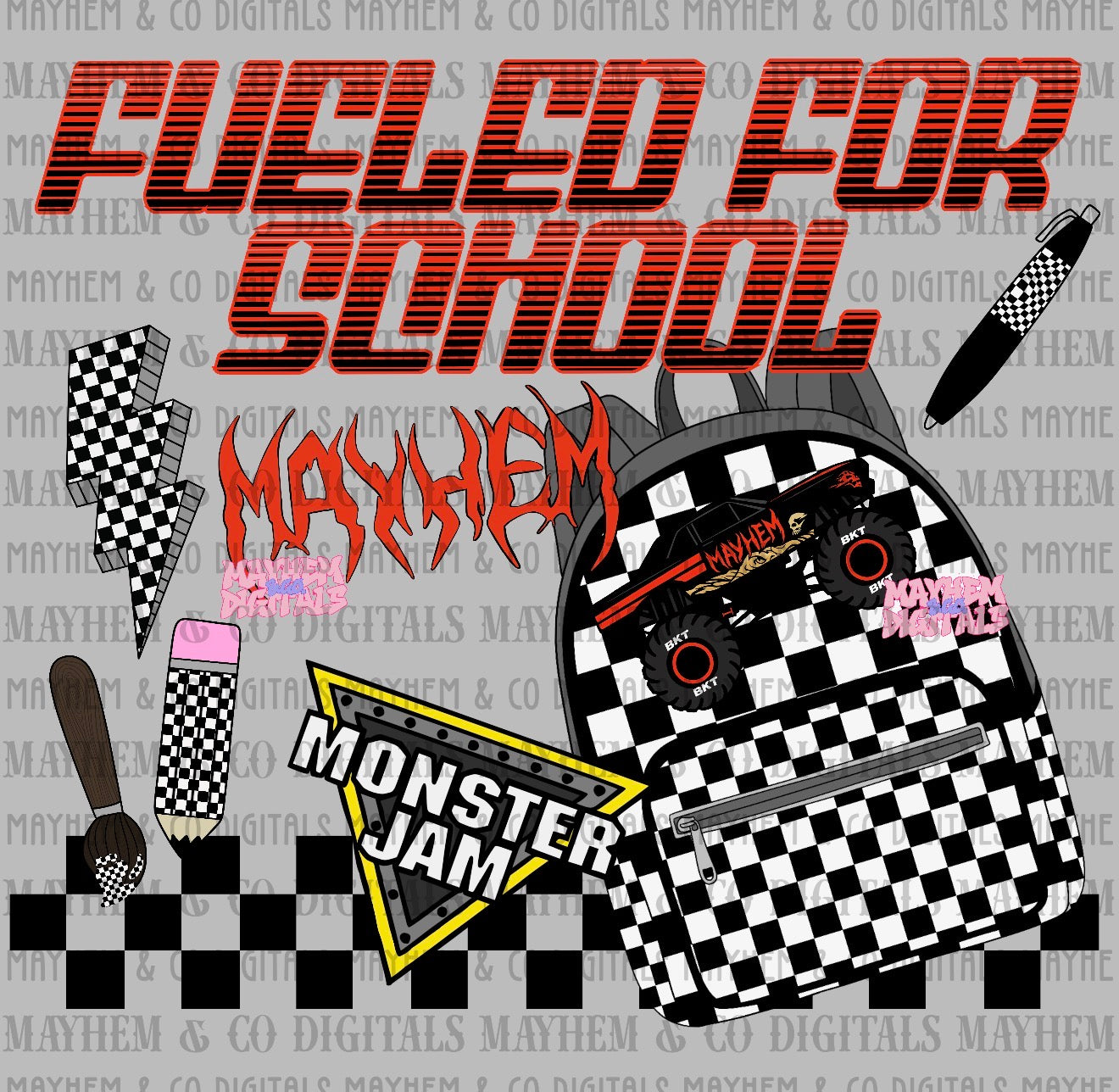 MJ Fueled for School Bundle - 25 PNGs