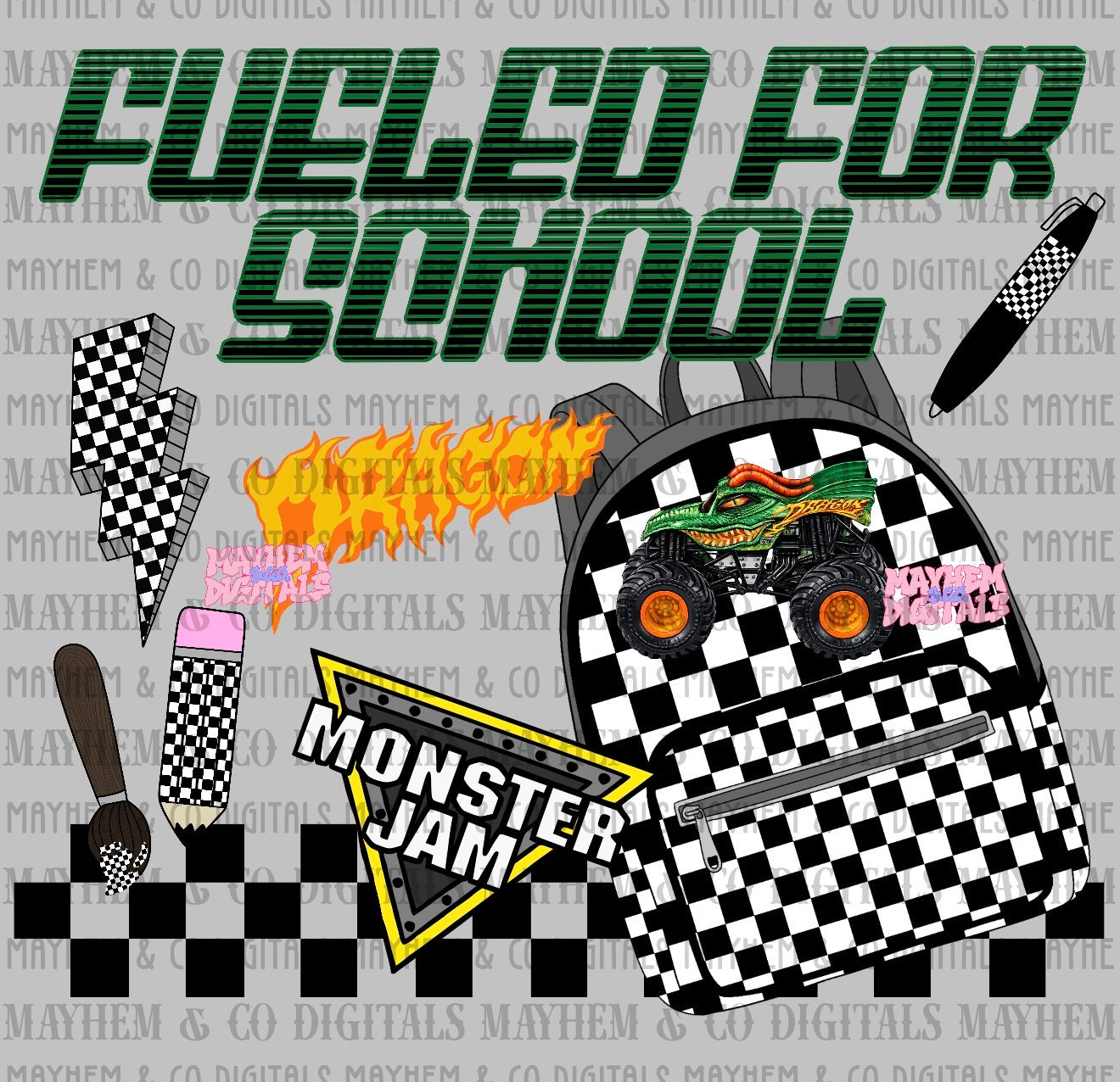 MJ Fueled for School Bundle - 25 PNGs