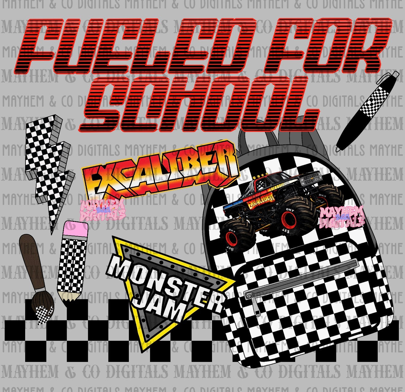 MJ Fueled for School Bundle - 25 PNGs
