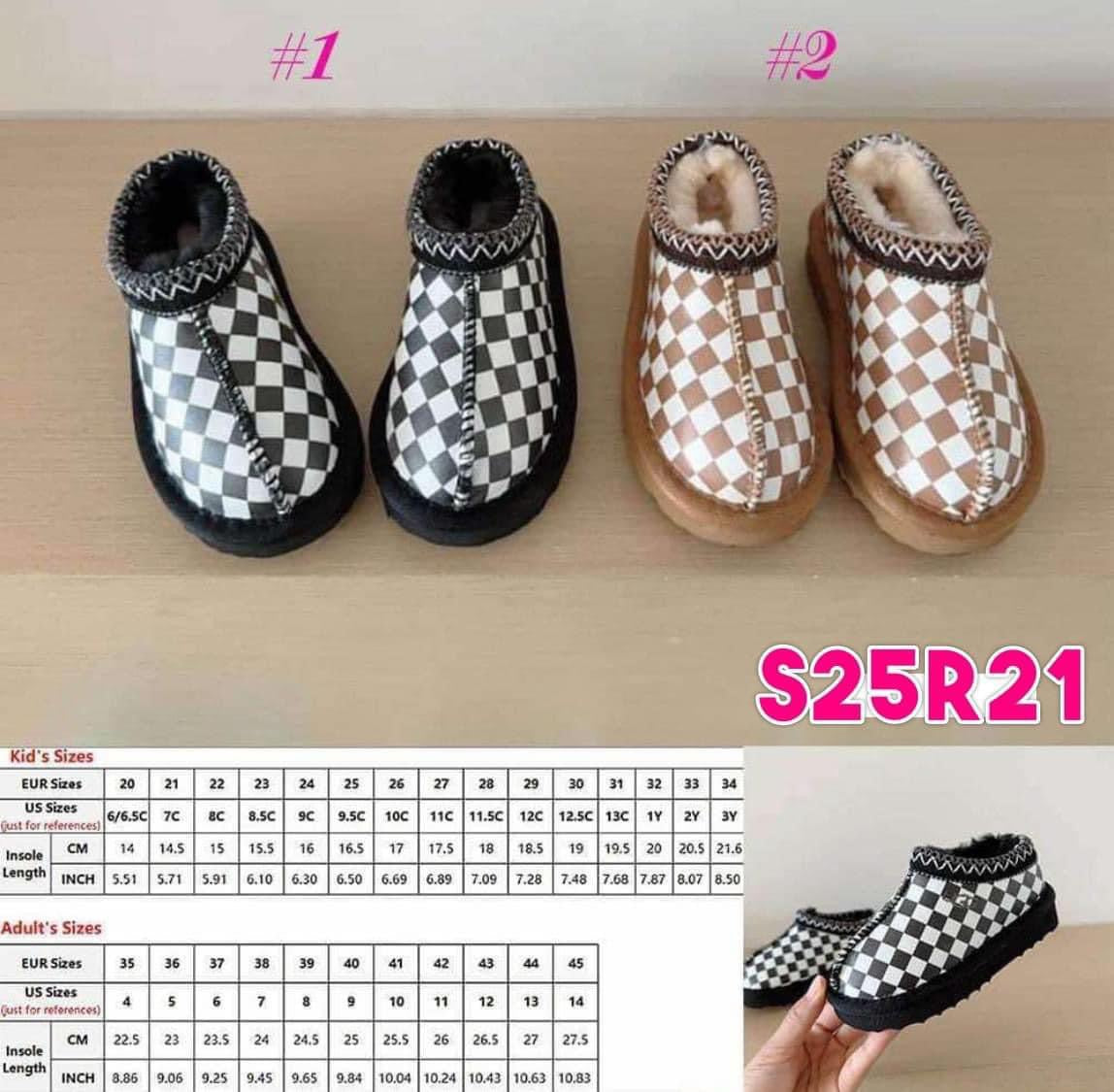 Checkered U.GG slippers