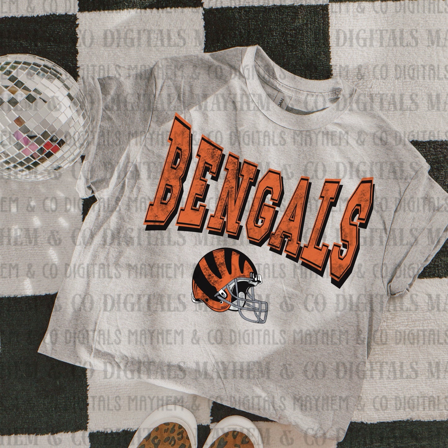 Distressed Varsity Vintage Football -Digital- 32 teams