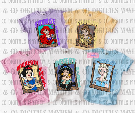 Rebel Princess bundle - 5 PNG’s