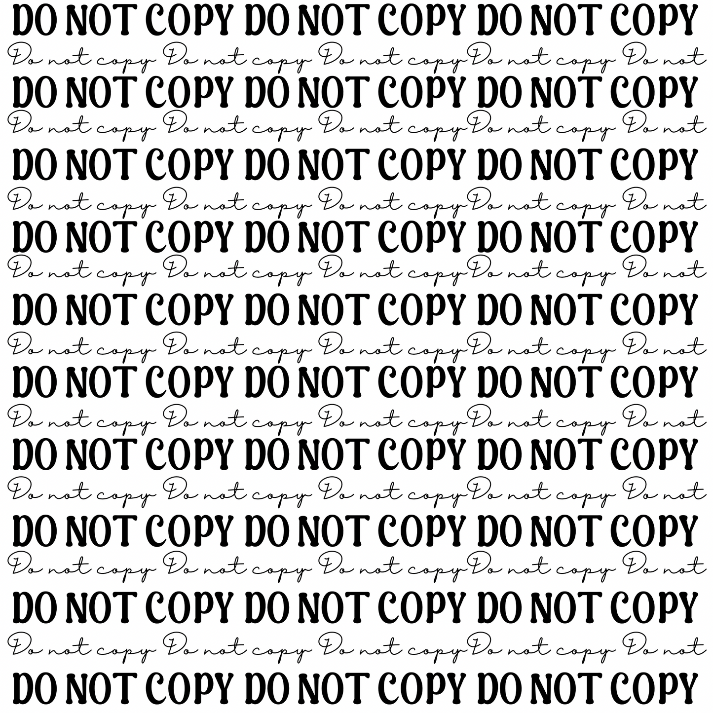 Do not copy watermark (black) -Digital