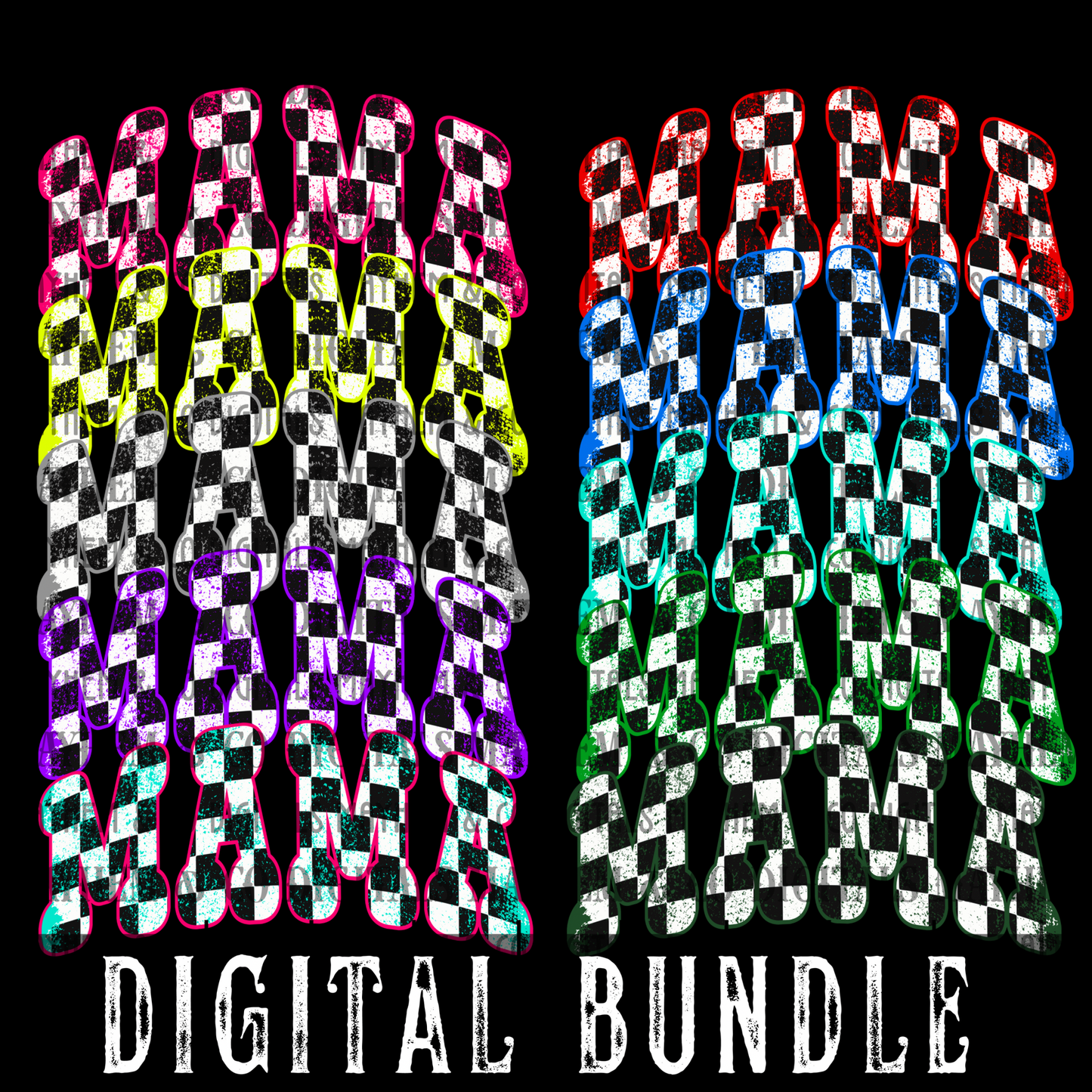 Mama Checkered  -Digital Bundle