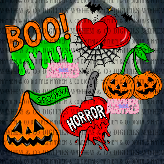 Spooky Clipart bundle - 5 PNG’s